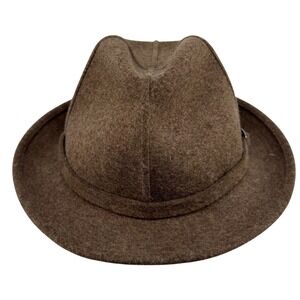 VTG‎ A. Breiter Munchen Fedora Hat Brown Wool Felt Size 56 (7) Classic Style